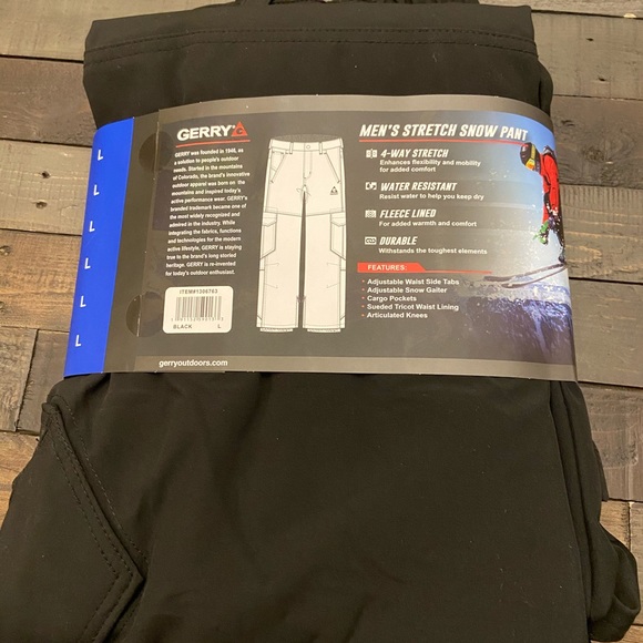 Gerry Men’s Snow Pants Size Chart